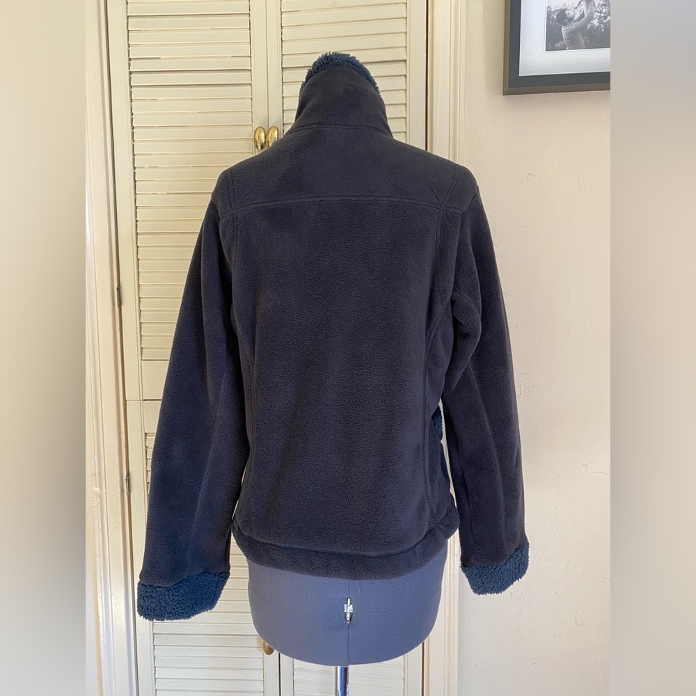 Rare Patagonia Synchilla Windzone Jacket w/ Velour Like Fleece Women Small Black - Picture 5 of 12